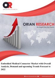Embedded Medical Connector Market with Overall Analysis, Demand and upcoming Trends Forecast to 2022