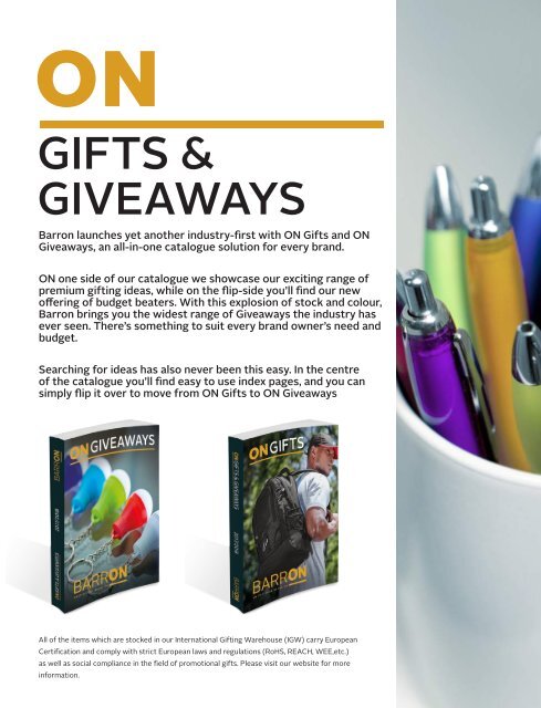 Barron Gifts & Giveaways