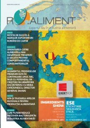 Revista RO:aliment editia 7 - ingrediente - procesare - ambalare - tehnologii - piata - calitate