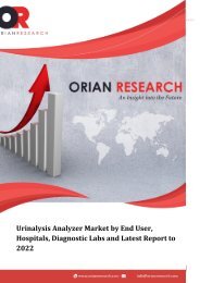 Urinalysis Analyzer Market by End User, Hospitals, Diagnostic Labs and Latest Report to 2022