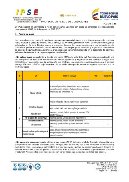PROYECTO PLIEGO DE CONDICIONES - IPSE-TIC-LP 07-2017