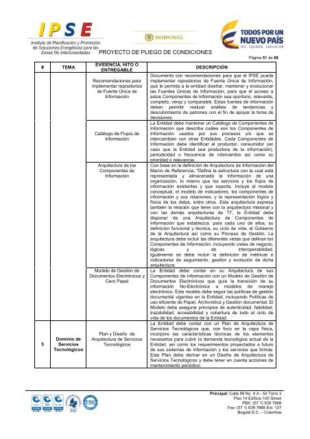 PROYECTO PLIEGO DE CONDICIONES - IPSE-TIC-LP 07-2017