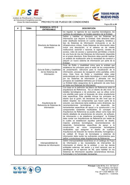 PROYECTO PLIEGO DE CONDICIONES - IPSE-TIC-LP 07-2017