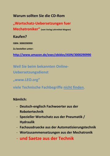 look up technical words - deutsch-englisch Uebersetzungen:  Technik-Begriffe nachschlagen