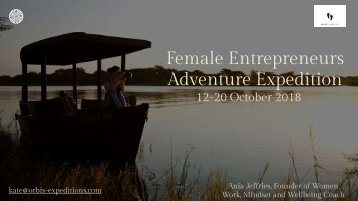 Female Entrepreneurs Adventure Expediiton 2018  