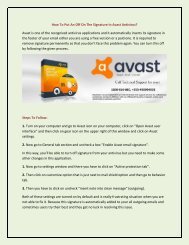 How To Put An Off On The Signature In Avast Antivirus