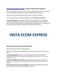 Insta Ecom Express Review and Insta Ecom Express (EXCLUSIVE) bonuses pack