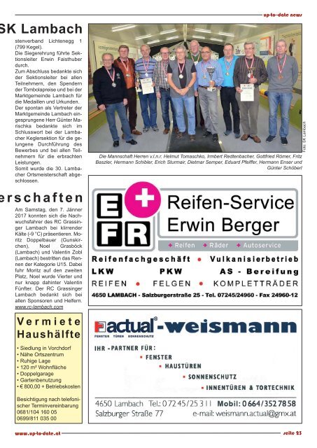 news from edt - lambach - stadl-paura März 2017