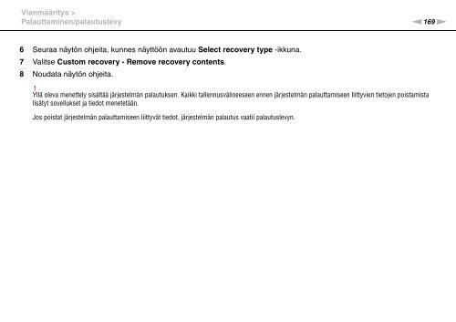 Sony VPCSE2V9E - VPCSE2V9E Consignes d&rsquo;utilisation Finlandais