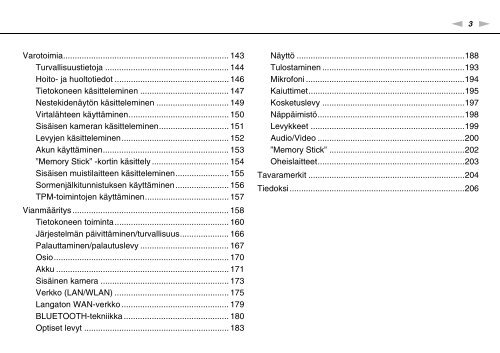 Sony VPCSE2V9E - VPCSE2V9E Consignes d&rsquo;utilisation Finlandais