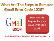 What Are The Steps To Remove Gmail Error Code 1026?