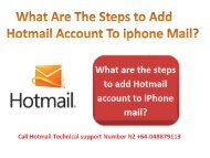 What Are the Steps to Add Hotmail Account to iphone Mail?