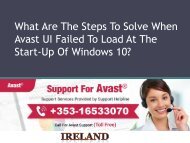 What Are The Steps To Solve When Avast UI Failed To Load At The Start-Up Of Windows 10