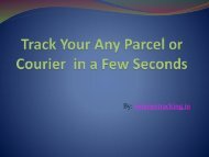 Track Your Any Parcel or Courier  in a Few Seconds 