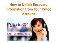How to Unlink Recovery Information from Your Yahoo Account