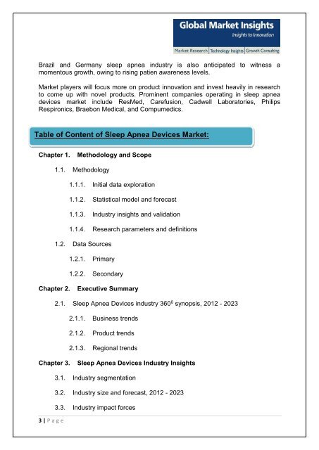 Global Sleep Apnea Devices Market share to exceed $8.5bn by 2023