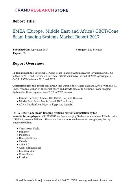 emea-europe-middle-east-and-africa-cbct2Fcone-beam-imaging-systems-market-report-2017-851-grandresearchstore