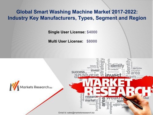 Smart Washing Machine Market 2017 Share, Size, Forecast 2022