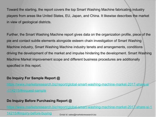 Smart Washing Machine Market 2017 Share, Size, Forecast 2022