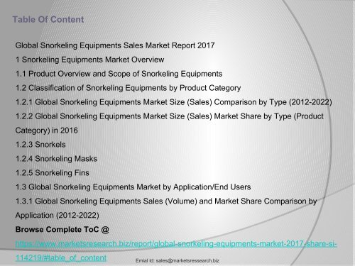 Snorkeling Equipments Market 2017 Share, Size, Forecast 2022