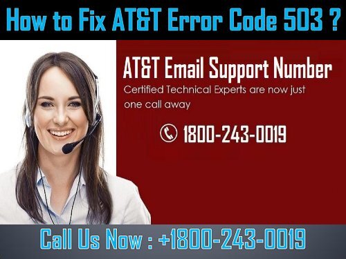 How to Fix AT&T Error Code 503? Call 1-800-243-0019 