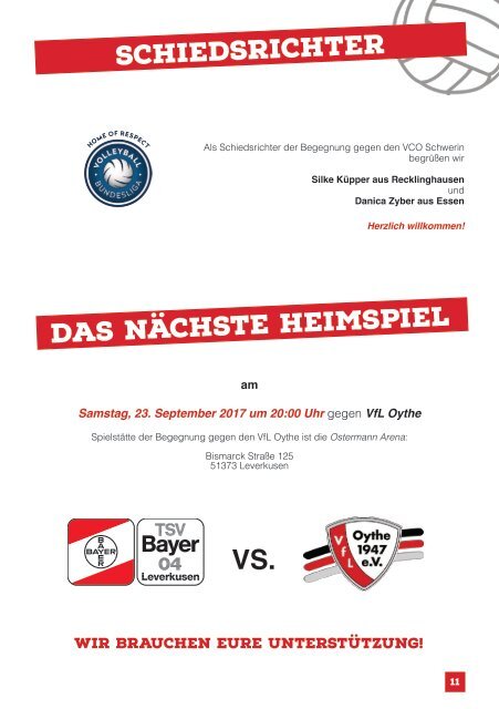 Spieltagsnews Nr. 1 gegen VCO Schwerin