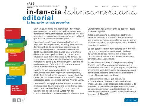 Fes un tast de les revistes Infància. Infancia i Perspectiva Escolar Septembre 2018