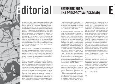 Fes un tast de les revistes Infància. Infancia i Perspectiva Escolar Septembre 2018