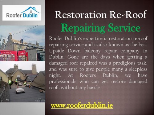 Restoration Re-Roof Repairing Service, 