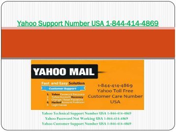 Yahoo Support Number USA 1-844-414-4869