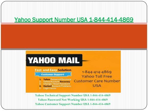 Yahoo Support Number USA 1877-503-0107