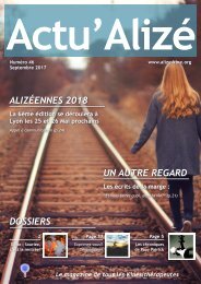 Actu'Alizé n°46 - Septembre 2017