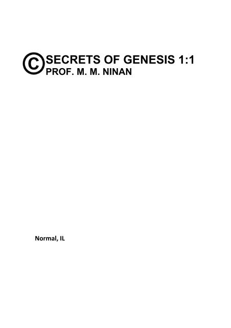 Secrets of Gen 1.1