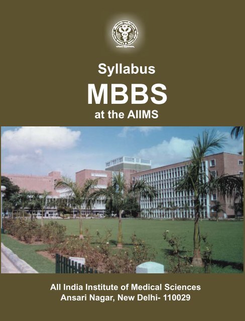 Syllabus - MBBS