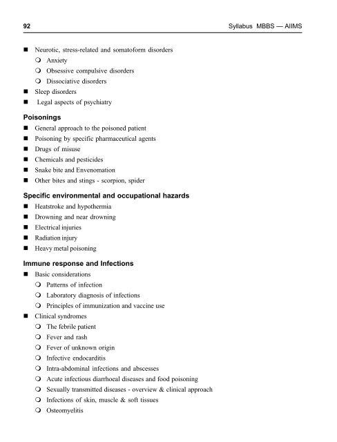 Syllabus - MBBS