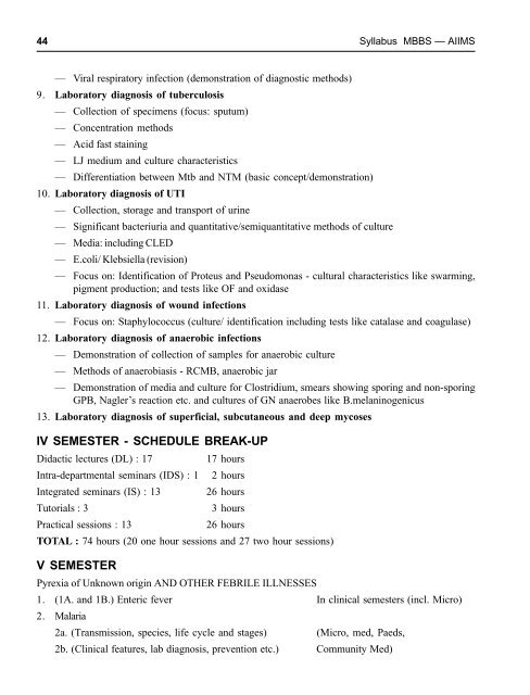 Syllabus - MBBS