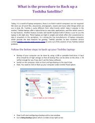 What is the procedure to back up a Toshiba Satellite