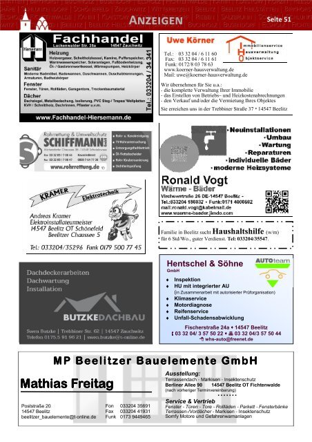 Beelitzer Nachrichten - September 2017