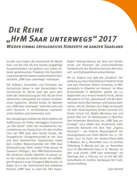 HfM-Programmheft WiSe 2017/18