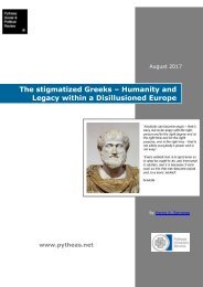 The stigmatized Greeks – Humanity and Legacy within a Disillusioned Europe