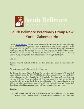 South Bellmore Veterinary Group New York – Zahnmedizin
