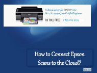 How to Connect Epson Scans to the Cloud?