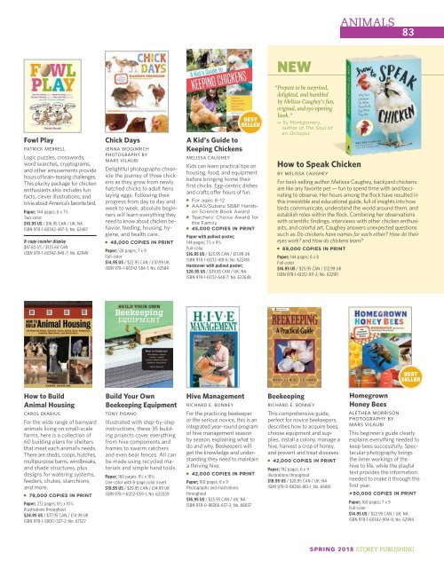 Storey Publishing Spring 18 Catalog