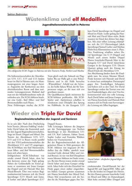 Sportclub Aktuell - Ausgabe September 2017