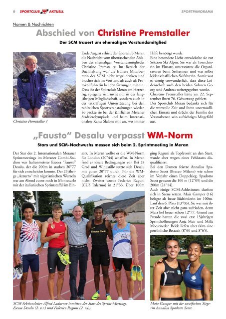 Sportclub Aktuell - Ausgabe September 2017