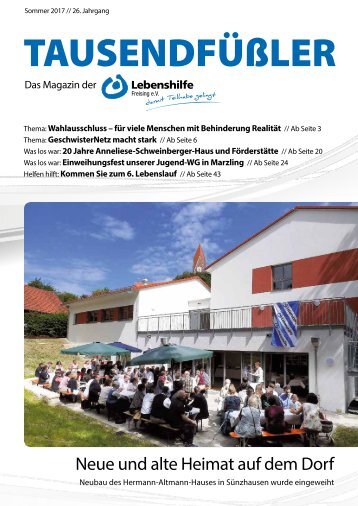  2017 Sommer / LEBENSHILFE FREISING / TAUSENDFÜSSLER-MAGAZIN