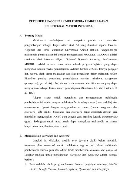 PETUNJUK PENGGUNAAN