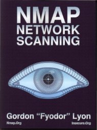 Nmap.Project.Nmap.Network.Scanning.The.Official.Nmap.Project.Guide.To.Network.Discovery.And.Security.Scanning.Jan.2009.ISBN.0979958717