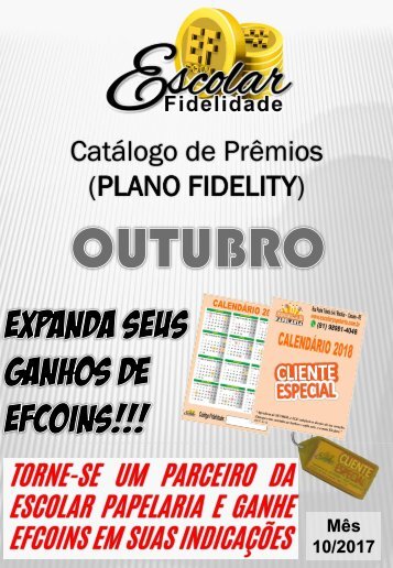 Catálogo Escolar Fidelidade (Plano Fidelity) - Outubro 2017