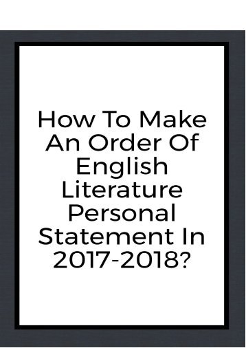 make a personal order for
